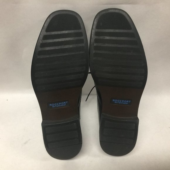 Rockport Hydro Shield Waterproof Men Shoes Black Wingtip Oxfords Leather Size 11 - Picture 14 of 14